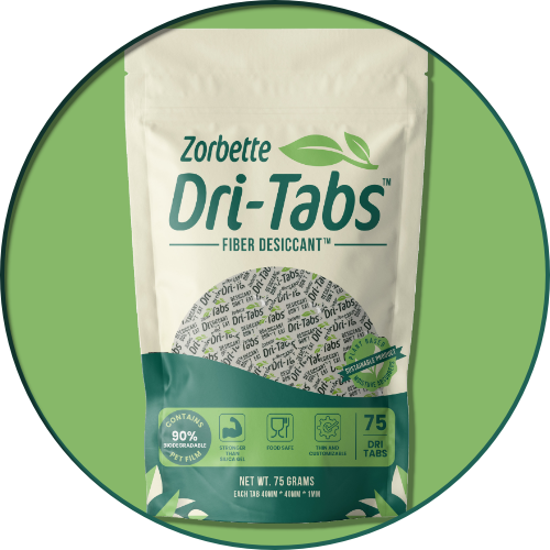 Zorbette Dri-Tabs: Moisture Absorbing Fiber Desiccants